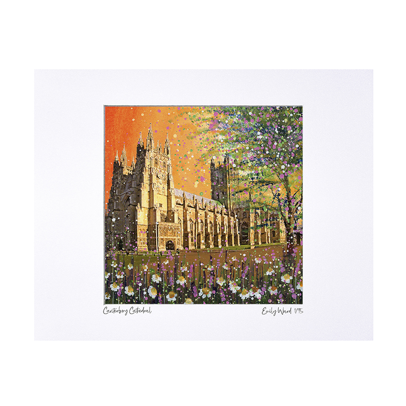 Canterbury Cathedral Limited Edition Print with Mount